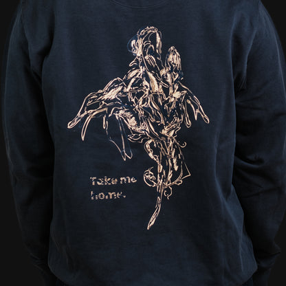 Take me home - Kunstdruck auf Sweatshirt (Navy)