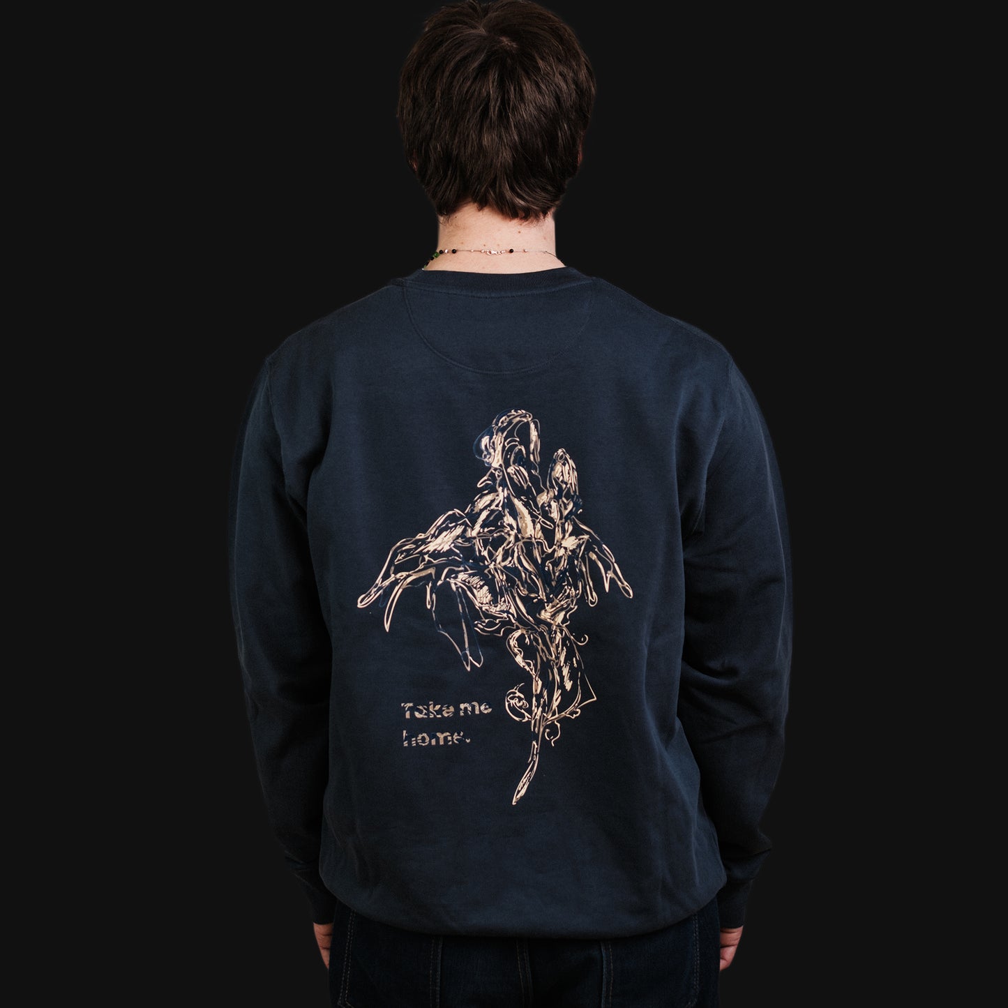 Take me home - Kunstdruck auf Sweatshirt (Navy)
