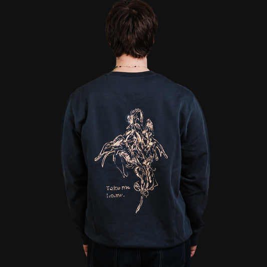 Take me home - Kunstdruck auf Sweatshirt (Navy)