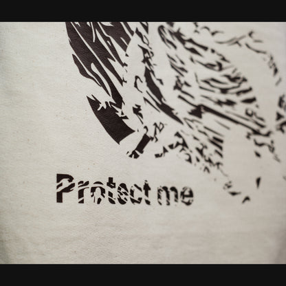 Protect me - Kunstdruck auf Sweatshirt (Natural Raw)