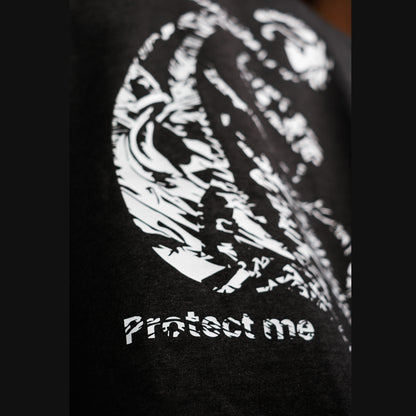 Protect me - Kunstdruck auf Sweatshirt (Heather Grey)