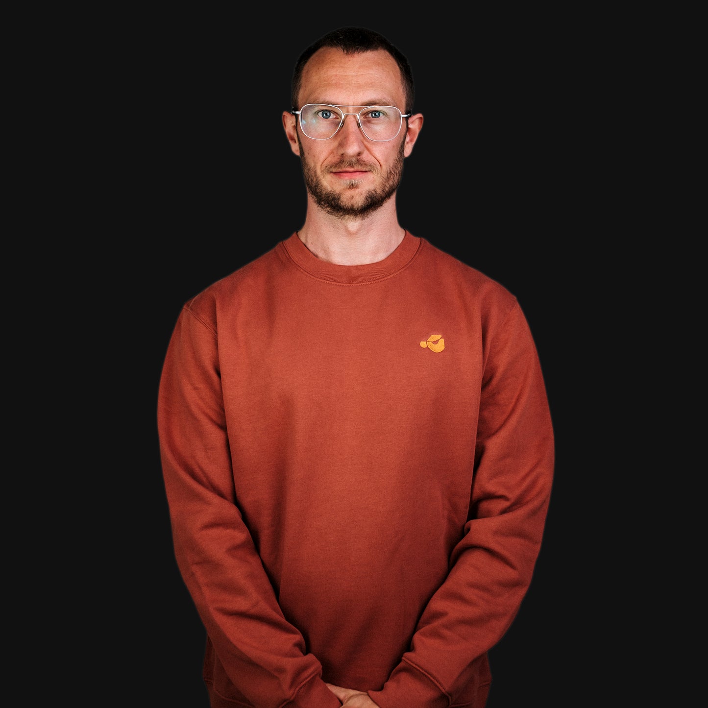 Lonley Boy - Kunstdruck auf Sweatshirt (Rot)
