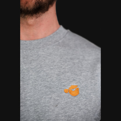 Lonley Boy - Kunstdruck auf Sweatshirt (Grau)